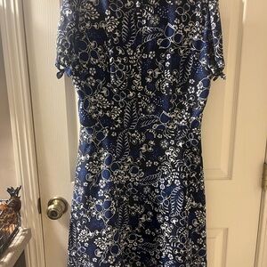 JCrew Navy Blue Floral Dress